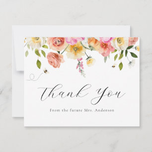 Blossom and Honey Thank You  Note Card