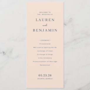 Blossom and Vow Wedding Program