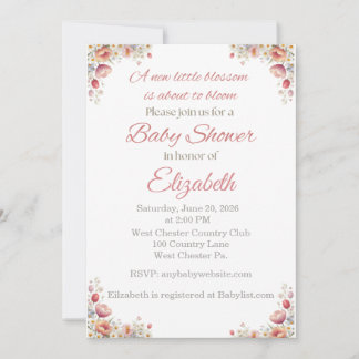 Blossom Baby Shower Invitation