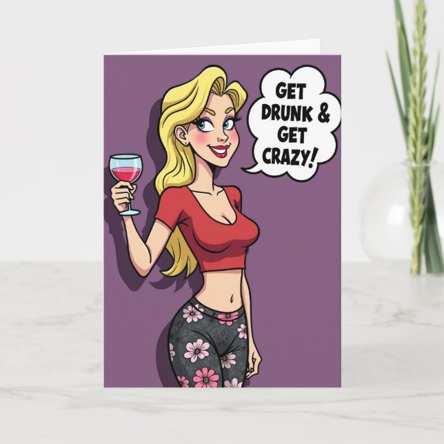 Blossom Birthday Lady Card (Front)