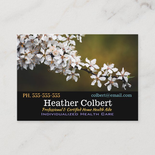 Blossom Bliss Caregiver Professional  Business Card (Front)