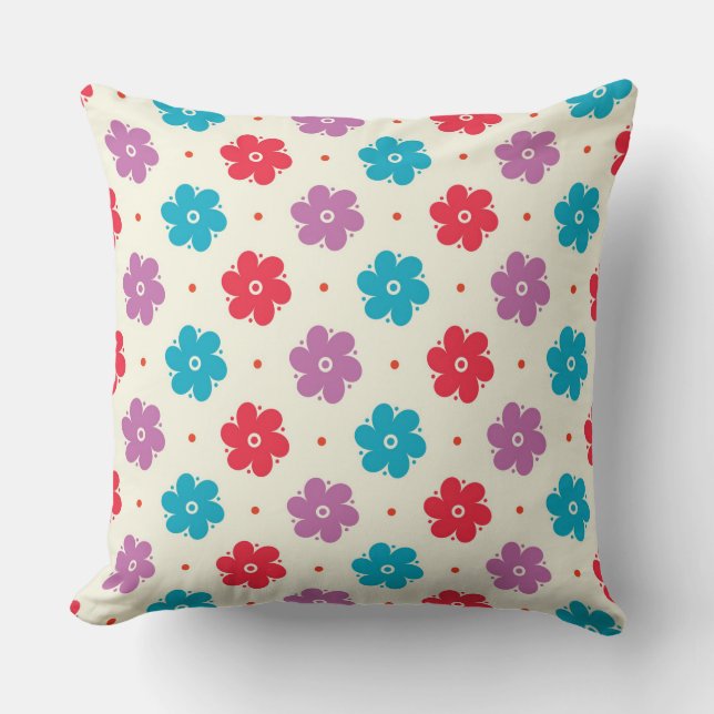 Blossom Bliss Throw Pillow (Front)
