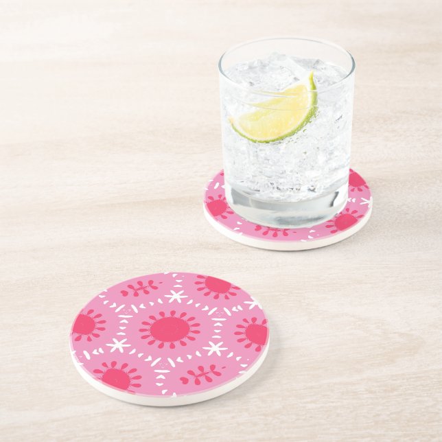 Blossom Blush Boho Coaster (Side)