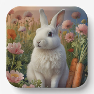 Blossom Bunny & Carrot Patch Paper Plate 