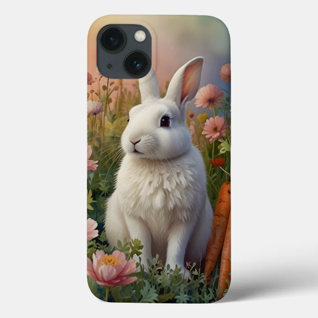 Blossom Bunny & Carrot Patch Phone Case  (Back)