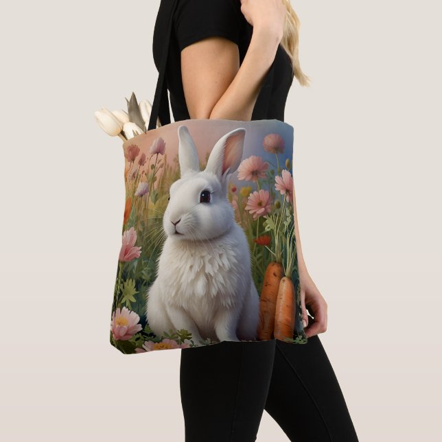 Blossom Bunny & Sac fourre-tout de patchs de carot (De près)