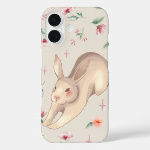 Blossom Bunny – Soft Watercolor iPhone 16 Case