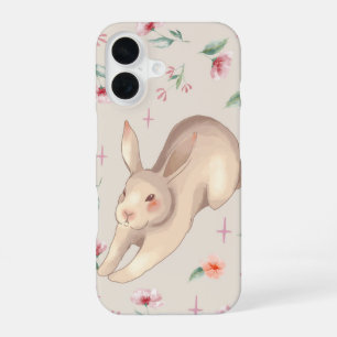 Blossom Bunny – Soft Watercolor iPhone 16 Case