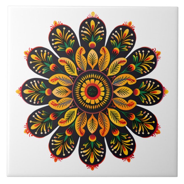 Blossom Burst Ceramic Tile (Front)