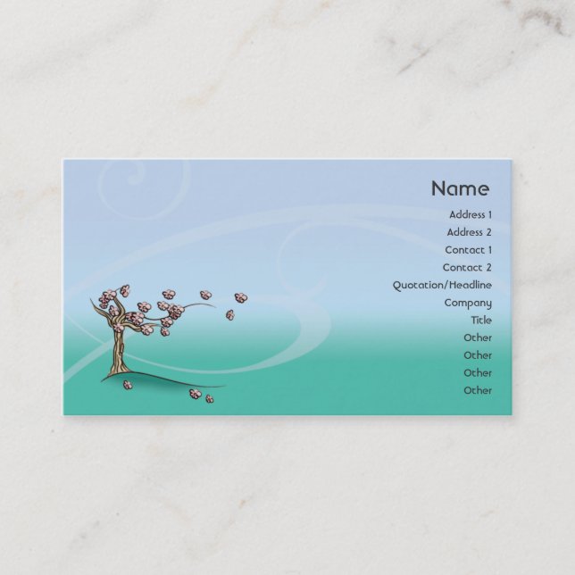 Blossom - Business Business Card (Front)