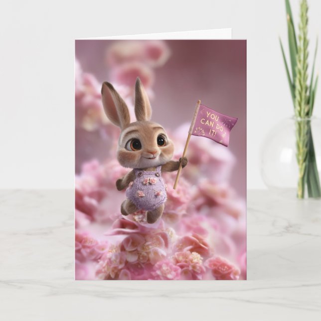Blossom Cloud Baby Bunny Encouragement Card (Front)
