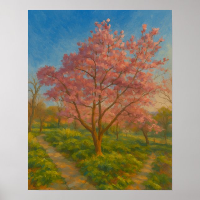 Blossom Crossroads – Spring Garden Poster (Front)