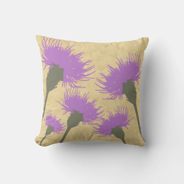 Blossom Dandelion Decor#6c Modern Throw Pillows (Front)