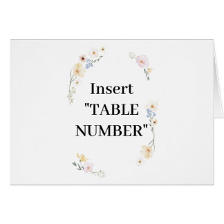 Blossom Elegance Florals Multi Colour Table number