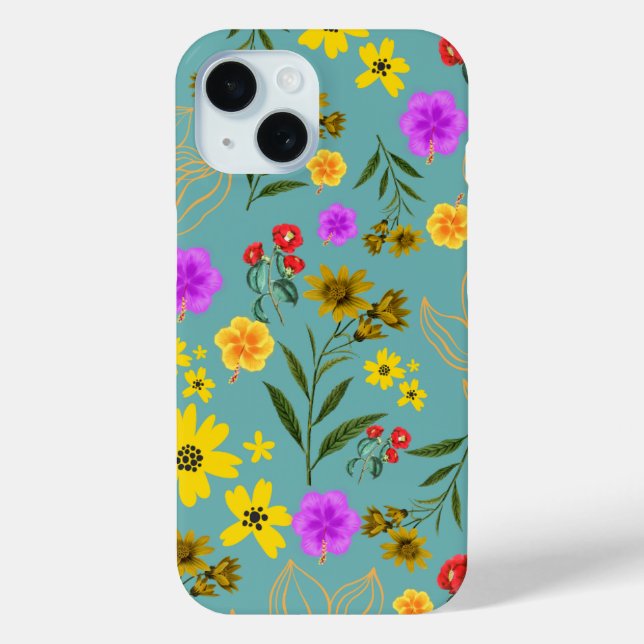 Blossom Elegance : iPhone 15 coque (Verso)