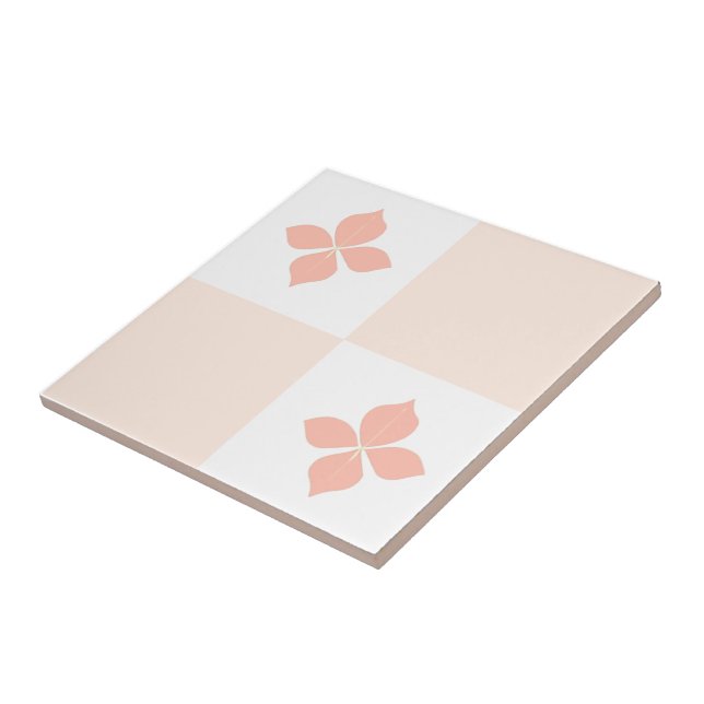 Blossom elegance salmon floral tile set Pattern 10 (Side)