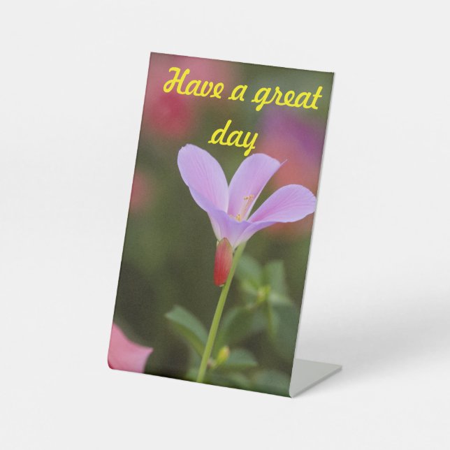 Blossom Elegance: Watercolor Pedestal Sign Design (Front)