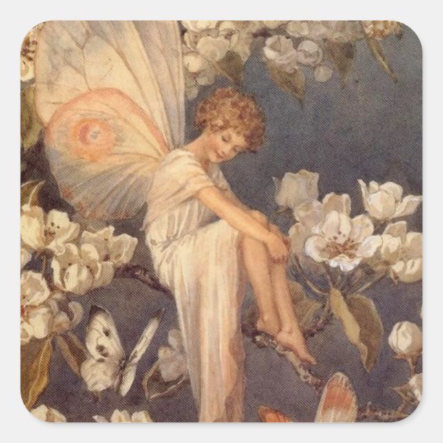 Blossom Fairy Square Sticker (Front)