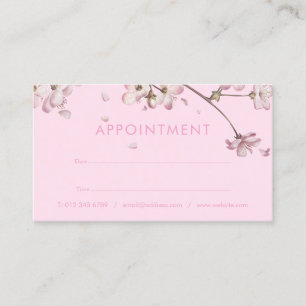 Blossom Floral Pink Appointment Card