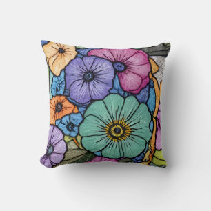 Blossom Floral Throw Pillow