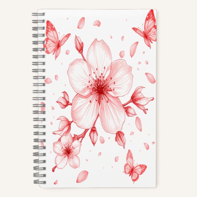 Blossom Flower Notebook Bloom Inspired Journal  (Front)