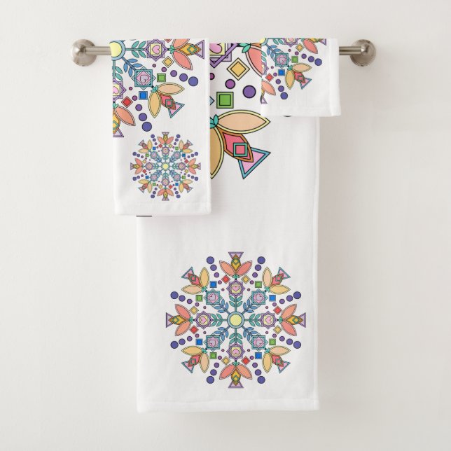 Blossom Geometry™ Bath Towel Set (Insitu)