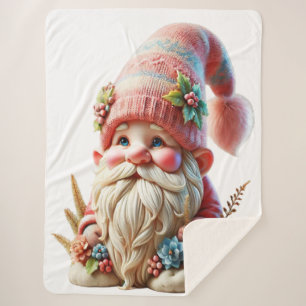 Blossom gnome sherpa blanket