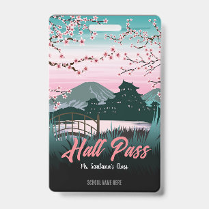 Blossom Hall Pass Badge