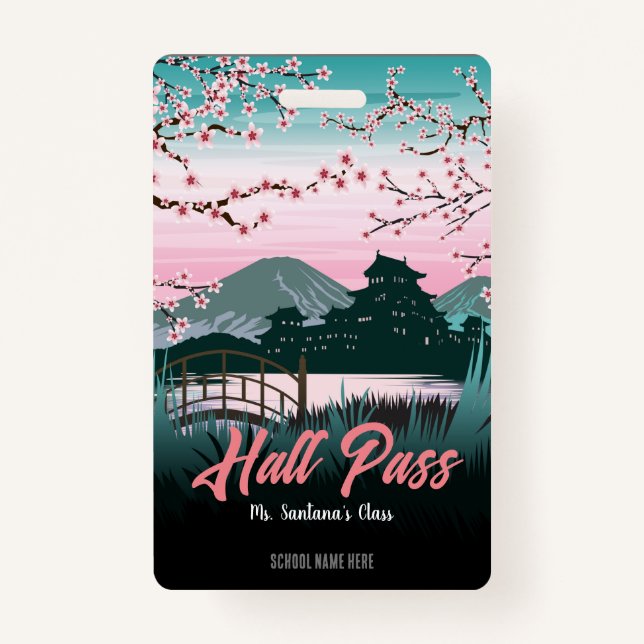 Blossom Hall Pass Badge (Front)