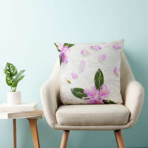 Blossom Haven: Elevate Your Space with Floral Eleg Throw Pillow