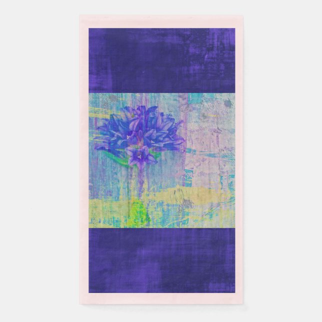 Blossom in Blue Violet Framed Napkin (Front)