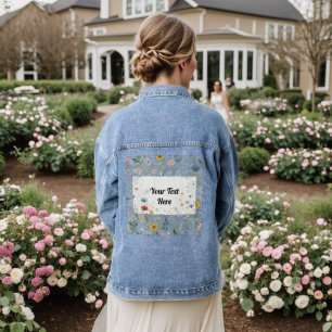 Blossom in Style: Customizable Denim Jacket
