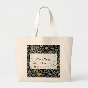 Blossom in Style: Customizable Large Tote Bag