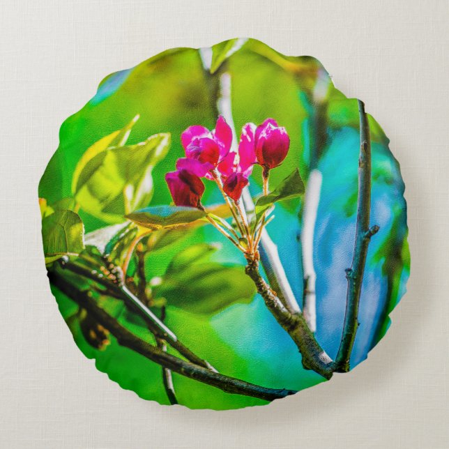 Blossom Inside Round Pillow (Back)