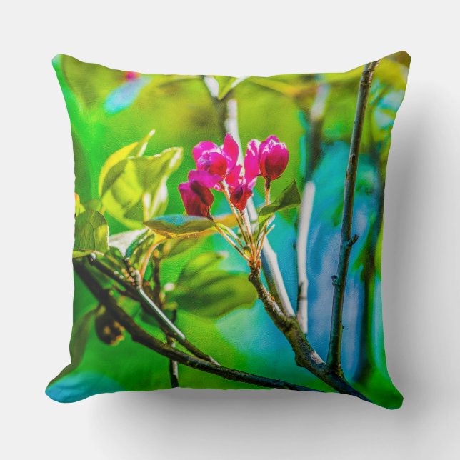 Blossom Inside Throw Pillow (Front)