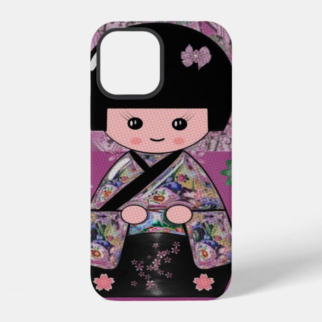 Blossom Kokeshi iPhone Case (Back)