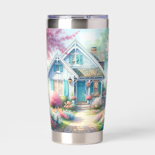 Blossom Lane Blue Cottage Garden Insulated Tumbler