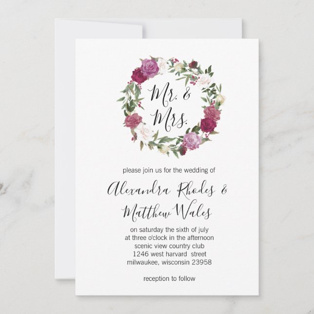 Blossom Love Invitation (Front)