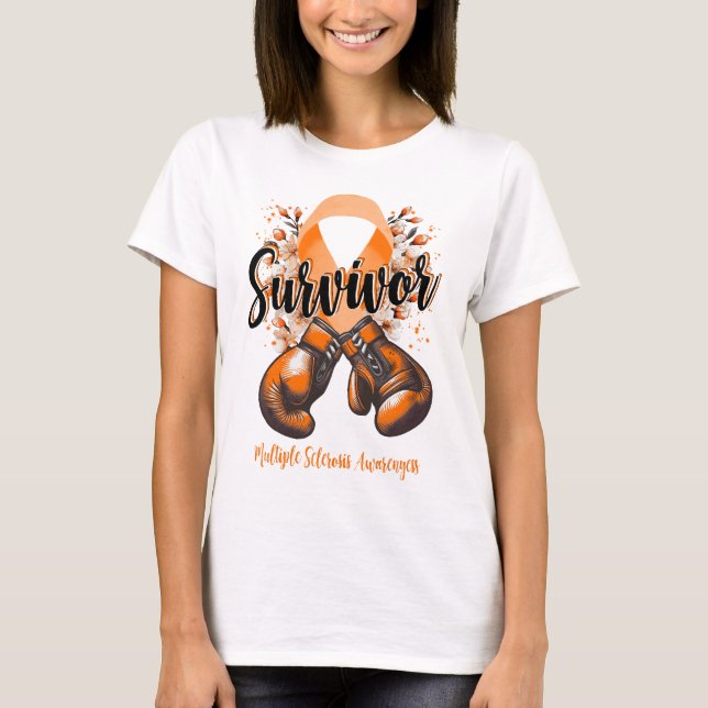 Blossom Multiple Sclerosis Warrior Survivor T-Shirt (Front)