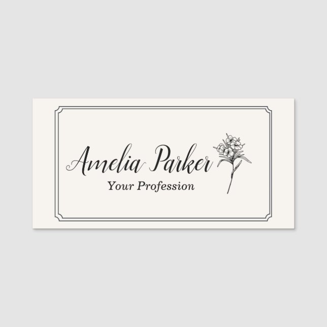 Blossom Name Tag (Front)