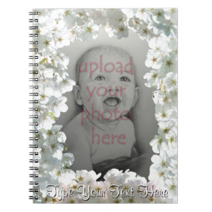 Blossom Notebook Personalize White Flowers Book