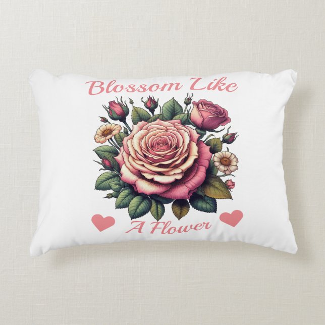 Blossom of Inspiration Accent Pillow (Front)