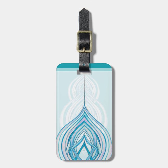 Blossom Open | Customizable Luggage Tag (Front Vertical)