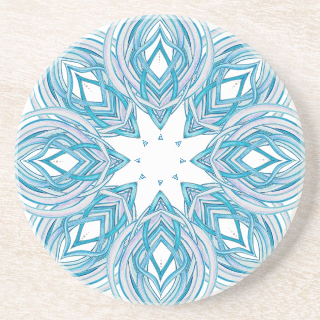 Blossom Open Mandala | Customizable Coaster (Front)