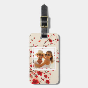 Blossom Oriental Style Painting Add your Name Luggage Tag
