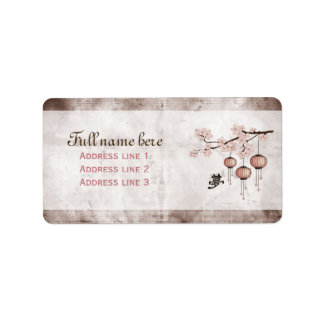 Blossom pink lanterns "Dream" Label