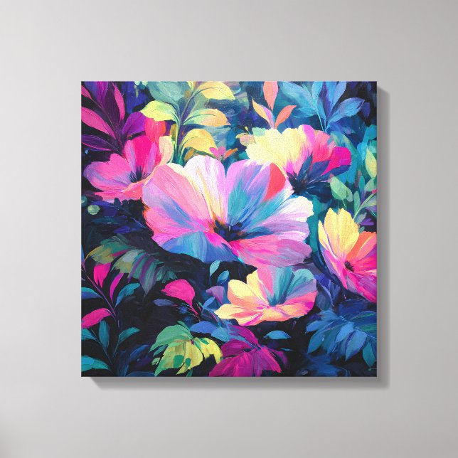 Blossom Rush Spring Floral Garden Canvas Print (Front)