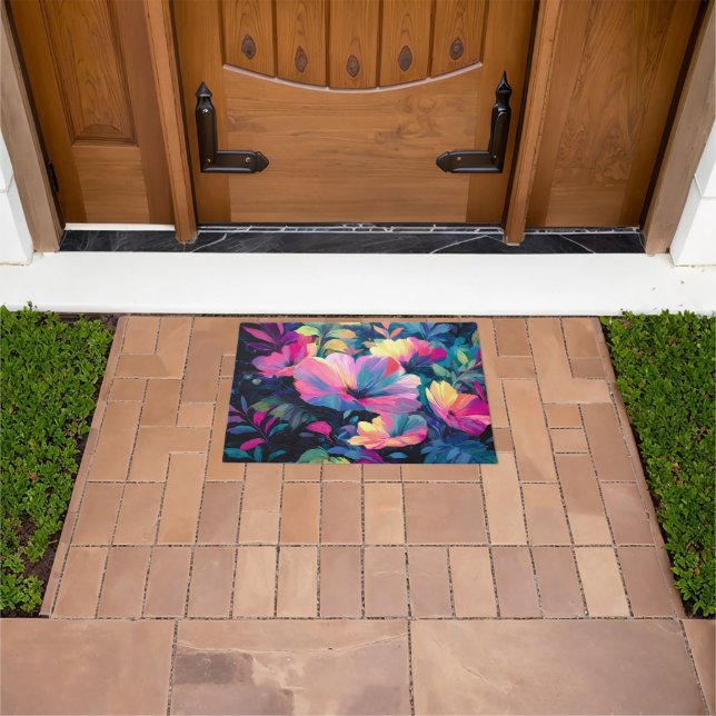 Blossom Rush Spring Floral Garden  Doormat (Outdoor)