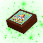 Blossom Serenity Cottagecore Mushroomcore | Gift Box<br><div class="desc">Toadstools,  mushrooms and cottagecore for nature lovers,  this cute mushroomcore,  cottagecore design,  monogrammed to allow you to change the yellow text from Blossom Serenity to anything you choose. Wooden Jewellery Keepsake Box.</div>