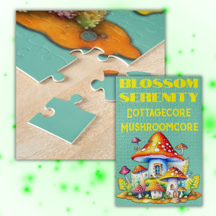 Blossom Serenity Cottagecore Mushroomcore Jigsaw Puzzle